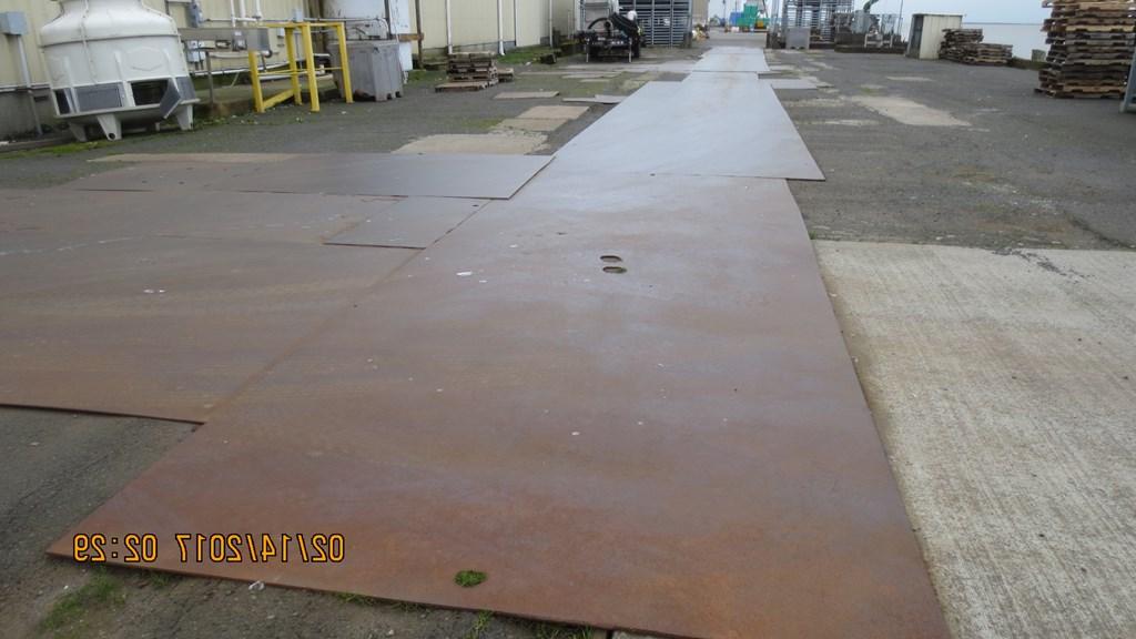Pier 2 outside of building - metal sheets covering dock 